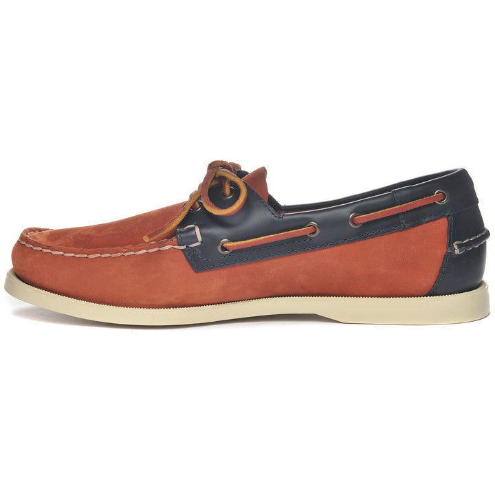 Docksides Portland Nubuck Waxy | Coral - Blue Navy