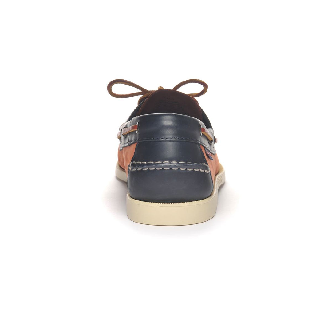 Docksides Portland Nubuck Waxy | Coral - Blue Navy