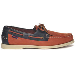 Docksides Portland Nubuck Waxy | Coral - Blue Navy
